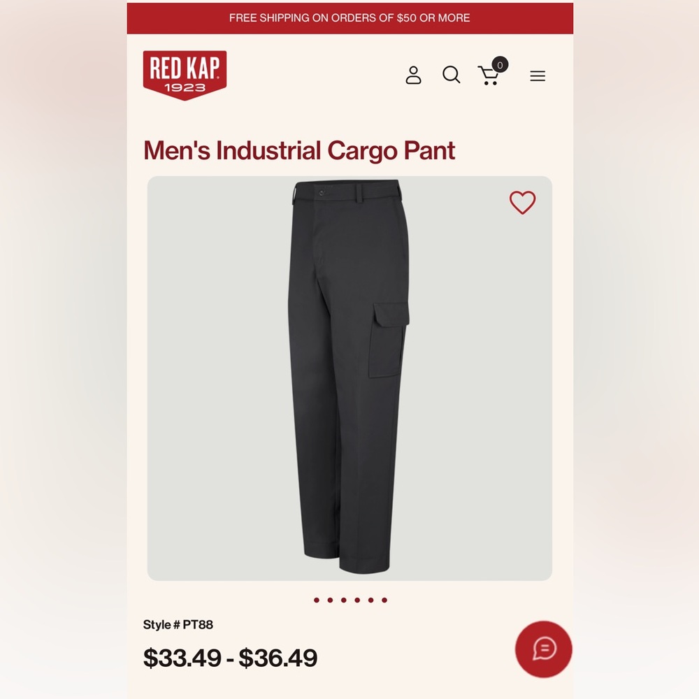 5 for $63 Red Kap Cargo pants brand  New without tags 30W 30L